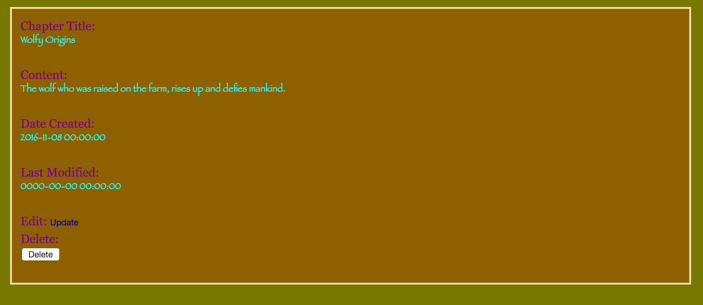 What an Example Chapter looks like